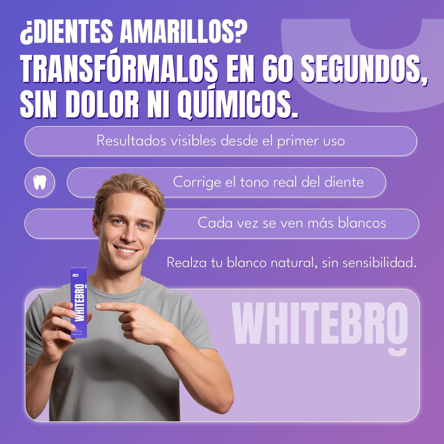 Blanqueador Dental V34 Whitebro – 60ml