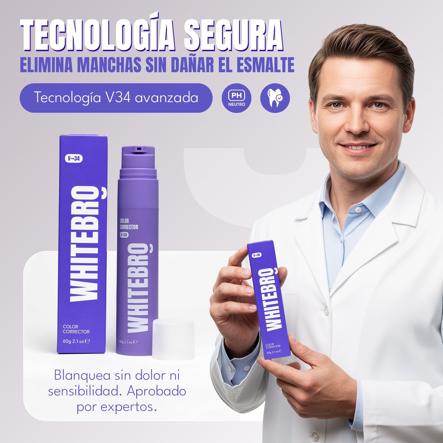 Blanqueador Dental V34 Whitebro – 60ml
